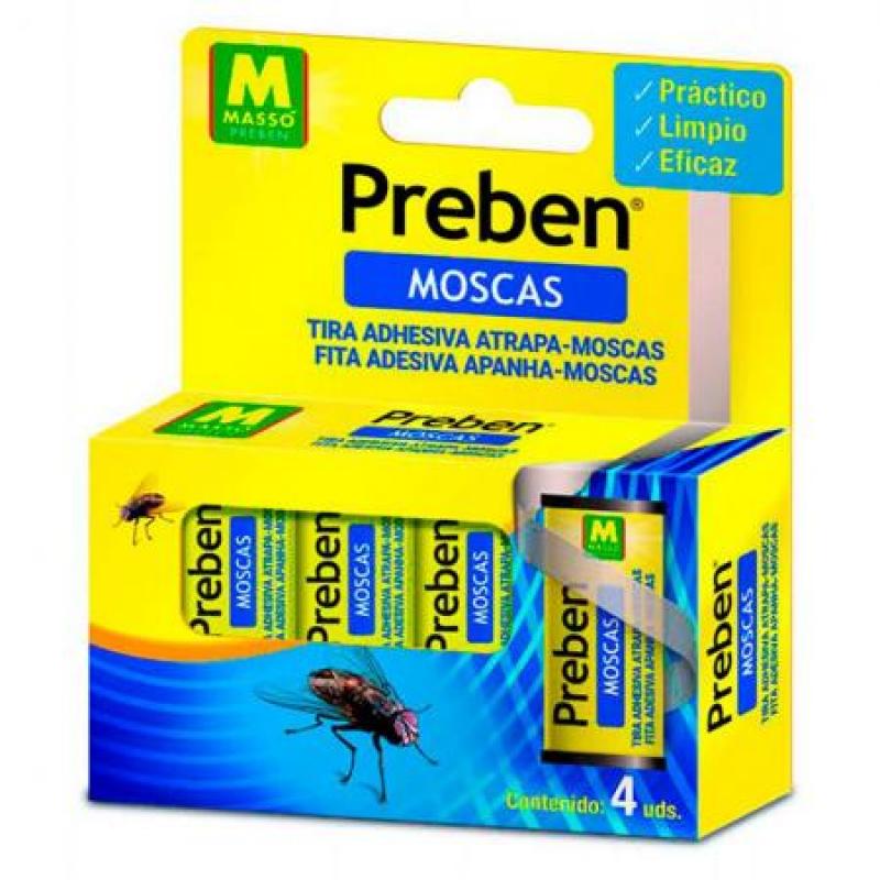 PREBEN TIRA ATRAPA-MOSCAS 4 UNID