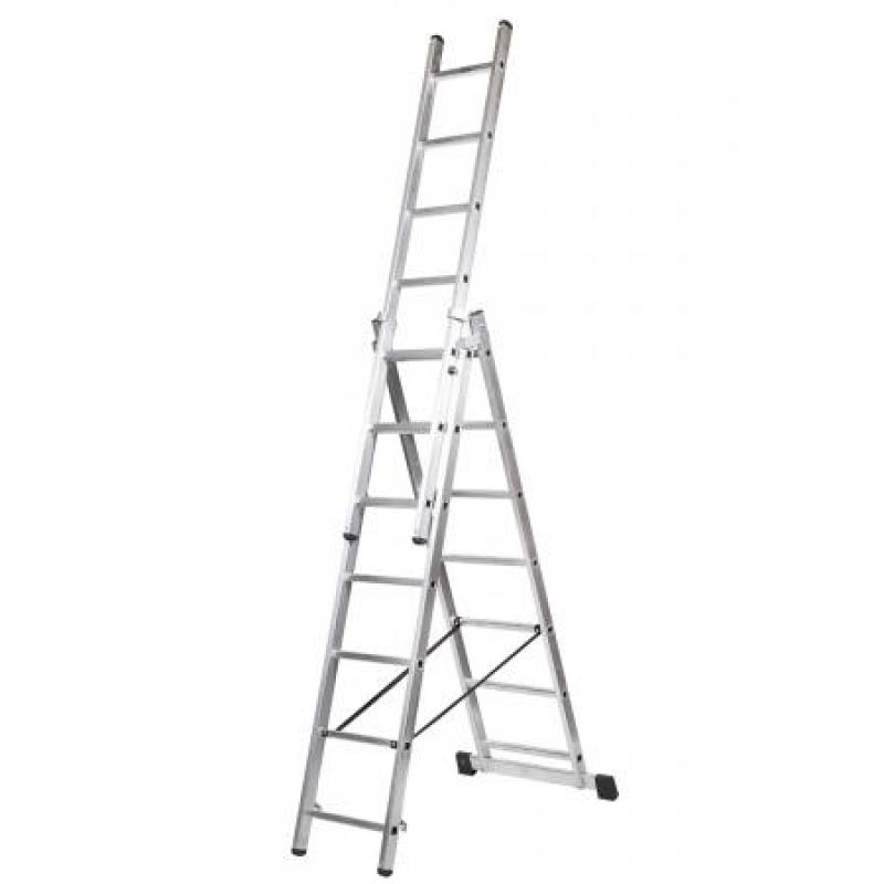 Producto profesional Altipesa fabricado en aluminio. Fabricada en aluminio profesional. Cumple con la norma EN 131. Carga máxima 150 kg. Tacos antideslizantes y peldaños estriados antideslizamiento. Made in Spain.
