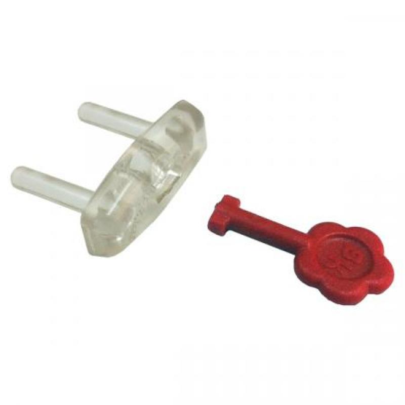 Protector de enchufe con llave extractora / Transparente. Blister 5 ud.