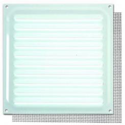 Rejilla 15x15 cm. Con mosquitera / Lacado Blanco. Granel