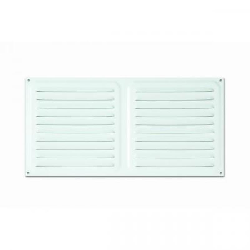 Rejilla 15x30 cm / Lacado blanco. Blister 1 ud.