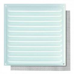 Rejilla 17x17 cm. Con mosquitera / Lacado blanco. Blister 1 ud.