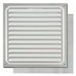 Rejilla 20x20 cm. Con mosquitera / Aluminio. Blister 1 ud.