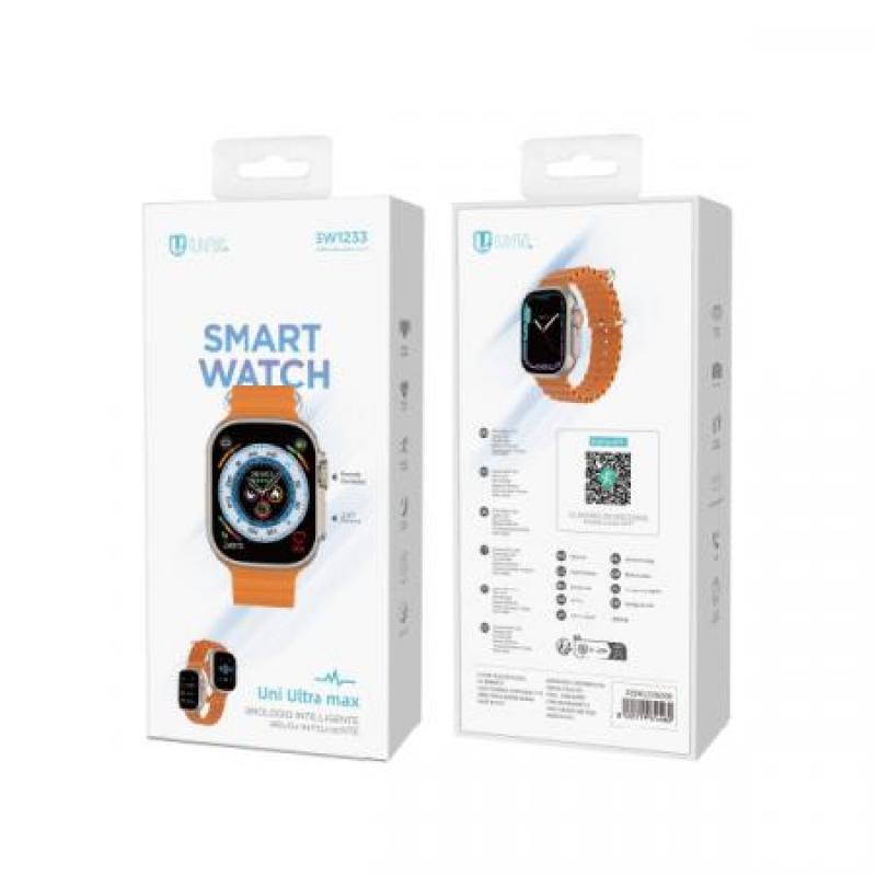 Reloj inteligente deportivo Ultra max Hryﬁne APP BT8918C 32M RAM 2,01 pulgadas Dial 49mm oro CE