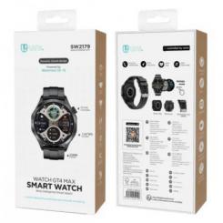 Reloj inteligente MActivePro APP Pantalla redonda de 1,43 pulgadas Correa de 22 mm Color negro CE