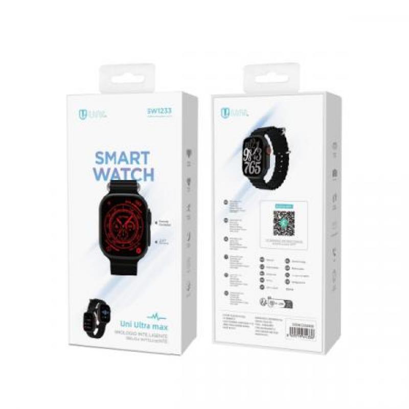 Reloj inteligente Ultra max Hryﬁne APP BT8918C 32M RAM 2,01 pulgadas Dial 49mm negro CE