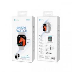 Reloj Inteligente Ultra max Hryﬁne APP BT8918C 32M RAM 2,01 pulgadas Dial 49mm plata C