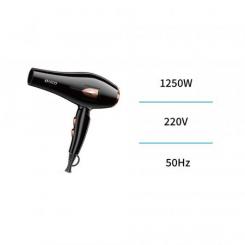 Secador de pelo 1250W con difusor – Negro