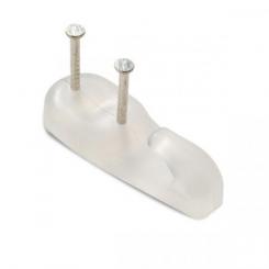 Soporte multiuso con 2 Clavos / Transparente. Blister 6 uds.