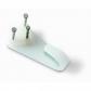 Soporte multiuso con 3 Clavos / Transparente. Blister 5 uds.