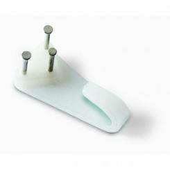 Soporte multiuso con 3 Clavos / Transparente. Blister 5 uds.