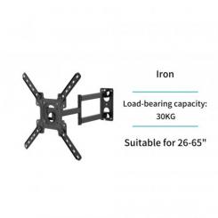 Soporte para TV de 26 a 65 pulgadas retráctil y giratorio – Gris