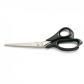 Tijera Cocina con anillas plastico. Inox-Negro / 8 - 22 cm. Blister 1 ud.