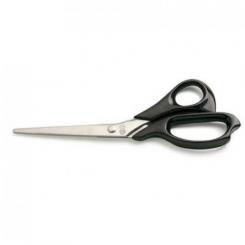 Tijera Cocina con anillas plastico. Inox-Negro / 8 - 22 cm. Blister 1 ud.