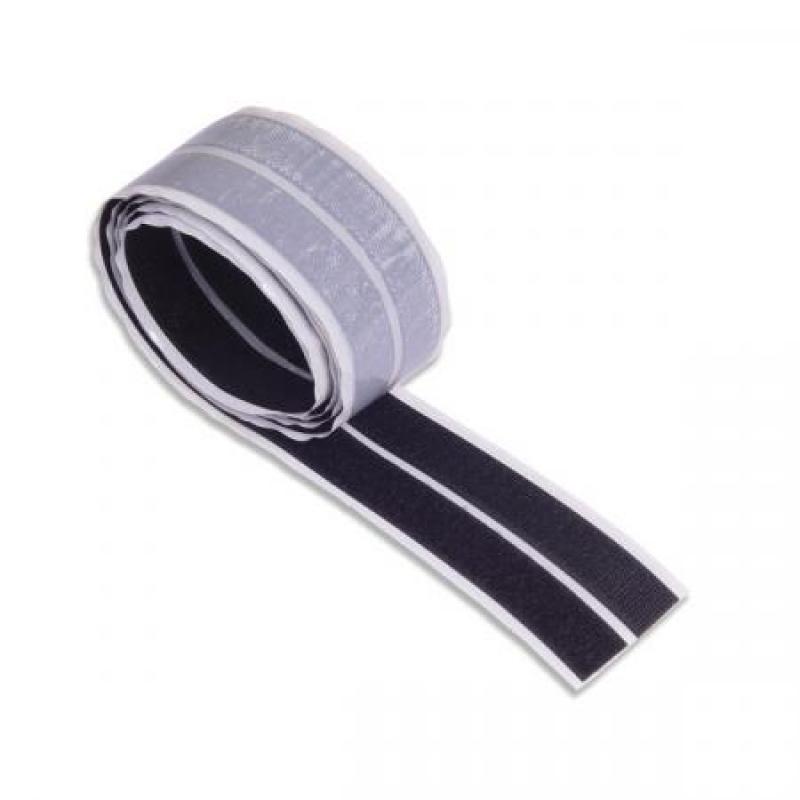 Tira adhesiva de cierre por contacto. 20mm x 25m / Negro. Caja-display 1 rollo