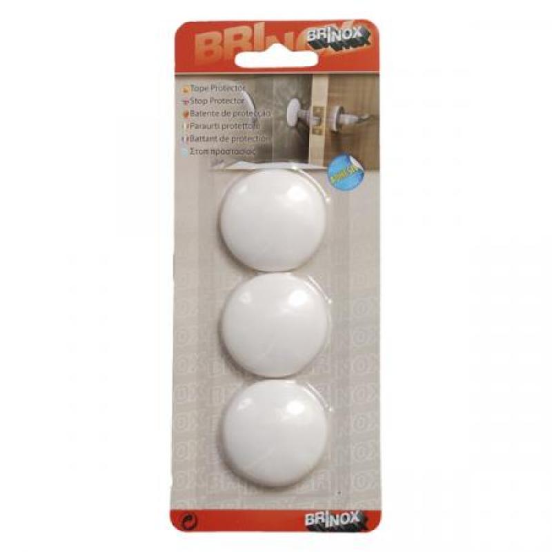 Tope Protector puertas y paredes. Ø 40 mm. Blanco