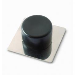 Tope puerta. Adhesivo / Negro. Blister 2 uds.