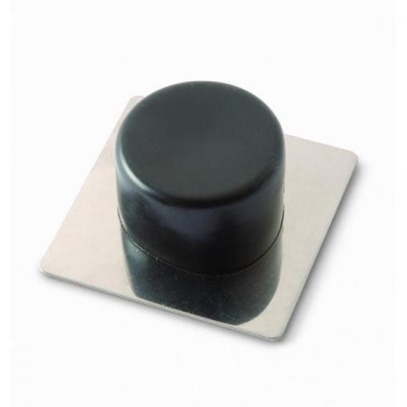 Tope puerta. Adhesivo / Negro. Blister 2 uds.