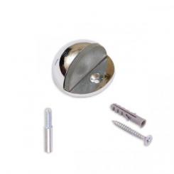 Tope puerta con Pivote y tornillo / Cromado. Blister 1 ud.