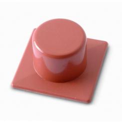 Tope puerta plastico. Adhesivo / Marron. Blister 2 uds.