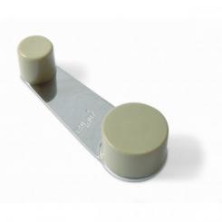 Tope Retenedor Giratorio. Adhes. y tornillo / Beige. Blister 1 ud.