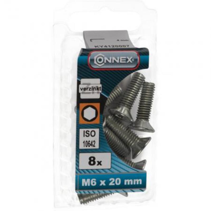 TORNILLO CAB. AVE. M6X20MM / DIN 7991 blister (8uds)