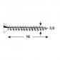 TORNILLO GAL. PZ 3,0X16MM (250)