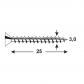 TORNILLO GAL. PZ 3,0X25MM (150)